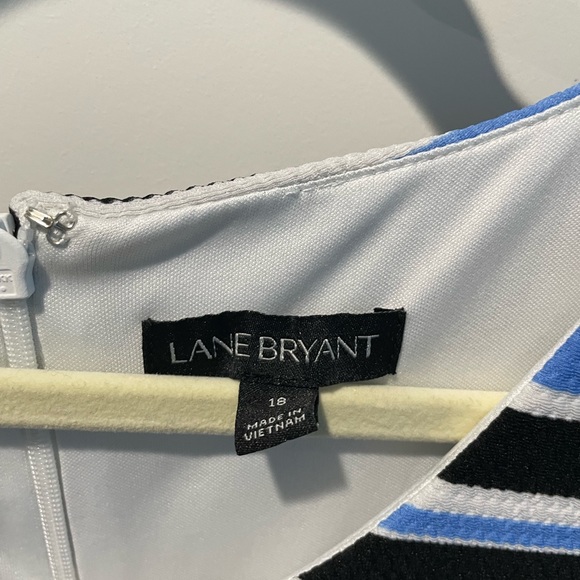 Lane Bryant Size 18 Striped Winter Dress with 3/4th Sleeves - Picture 3 of 4